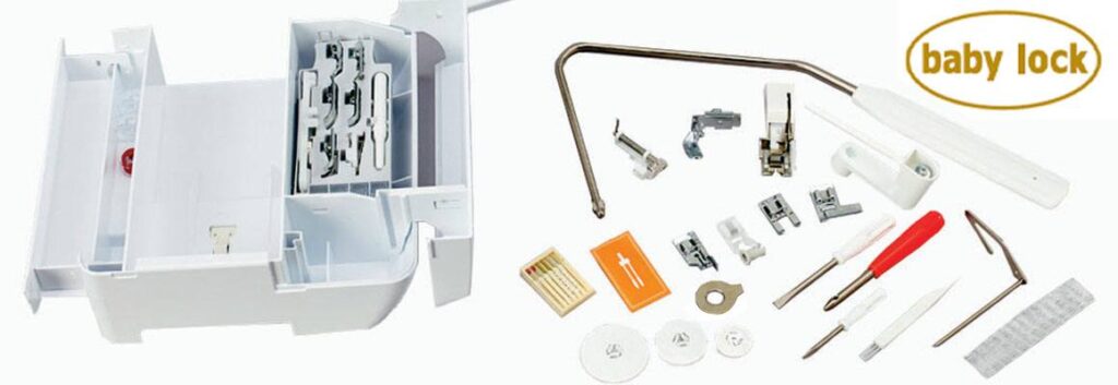 Accessories included Baby Lock Soprano Sewing Machine for sale