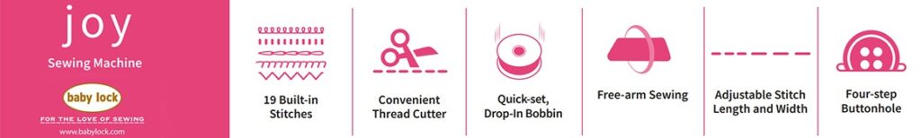Efficient sewing with Baby Lock Joy's beginner-friendly design