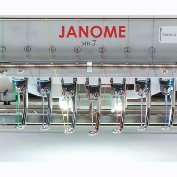 Janome MB7 multi-needle embroidery machine for home business