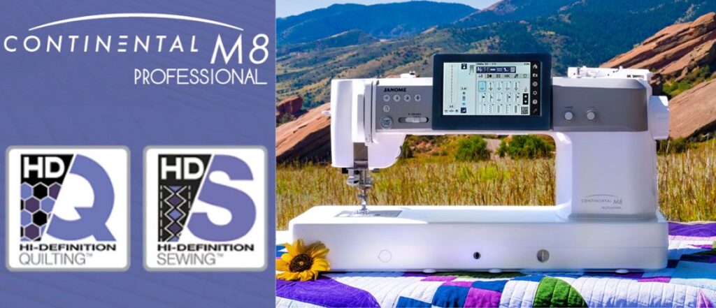 Compare other quilting embroidery machines Janome Continental M8