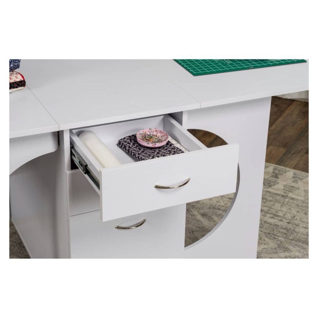Enhance fabric care with Koala Cutting Table White storage solution