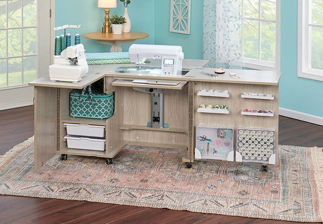 Choose Koala Eclipse Cabinet Grey Oak for ultimate sewing experience