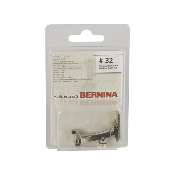 BERNINA #32 Pintuck Foot with 7 Grooves perfect for detailed sewing tasks