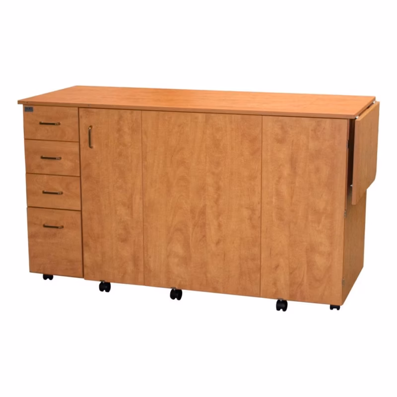 horn 8479 tall combo sewing and quilting cabinet easy access compartments