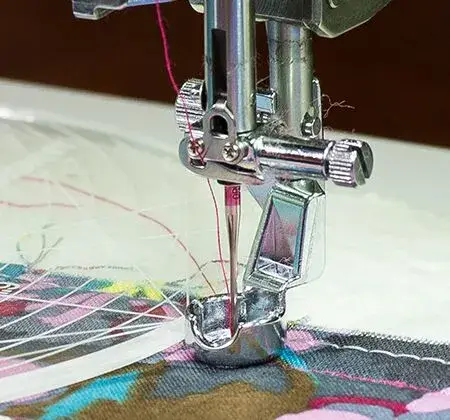 Janome Ruler Work Foot QR for controlled stitch placement during ruler work quilting