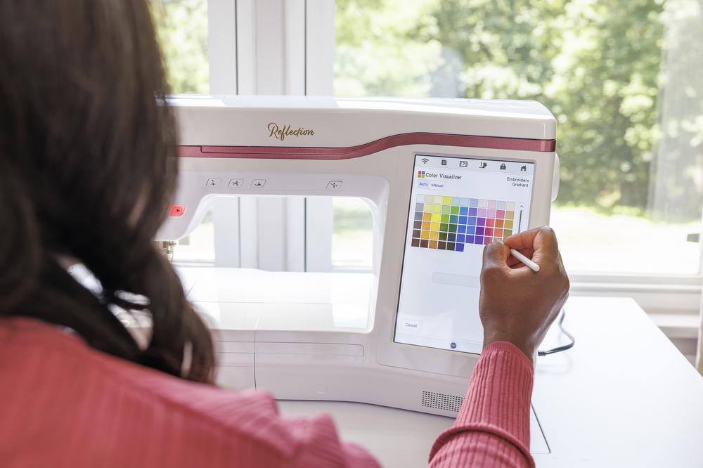 Baby Lock Reflection Embroidery Machine for sale with on screen stitch simulator