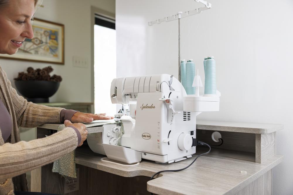 Baby Lock Splendor 8 Thread Serger for sale with large sewing space for projects