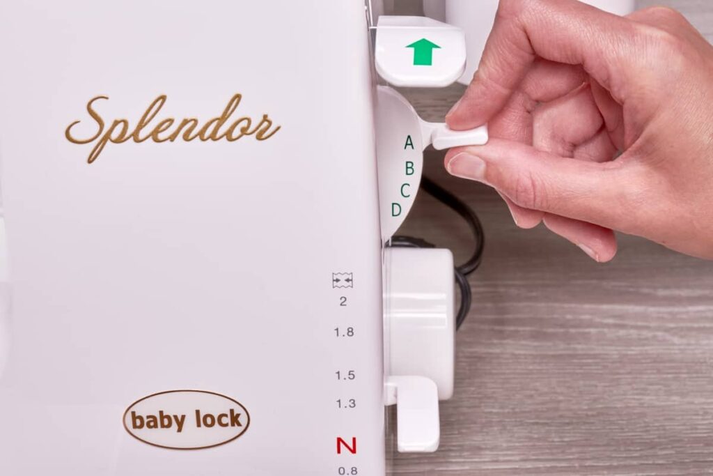 Baby Lock Splendor 8 Thread Serger for sale with adjustable cutting blade system