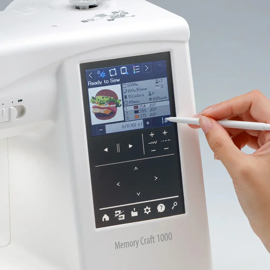 Janome Memory Craft 1000 sewing and embroidery machine offering fast sewing speed