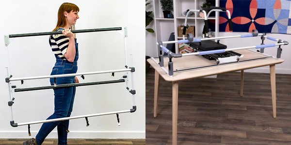 Grace Company Cutie Breeze Tabletop Quilting Frame enhances fabric handling